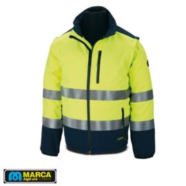 Cazadora soft shell alta visibilidad