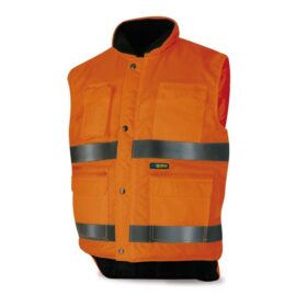 Chaleco reflectante multibolsillo naranja