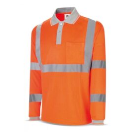 Polo manga larga Naranja