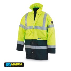 Parka de alta visibilidad reflectante marino/amarillo